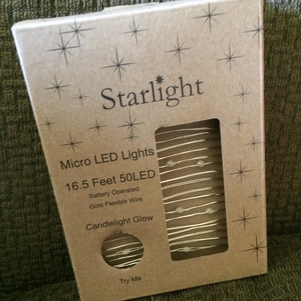 Small beaded lights with thin wire